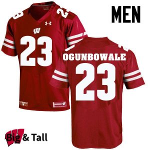 Men's Wisconsin Badgers NCAA #23 Dare Ogunbowale Red Authentic Under Armour Big & Tall Stitched College Football Jersey ZT31Q81MF
